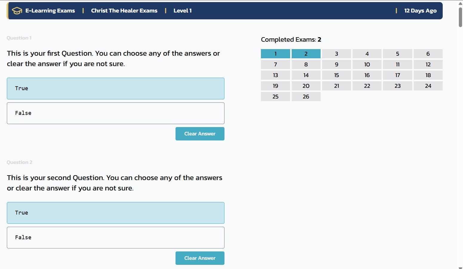 Exam Interface